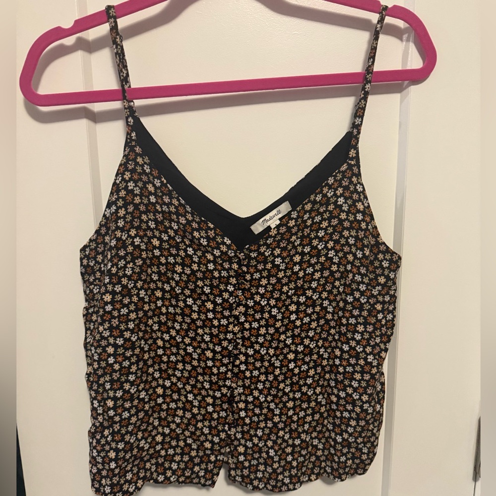 Madewell Floral Button Front Tank